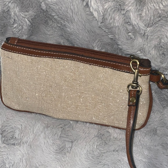 Trend Makers Beige and Brown Wristlet - Picture 2 of 6